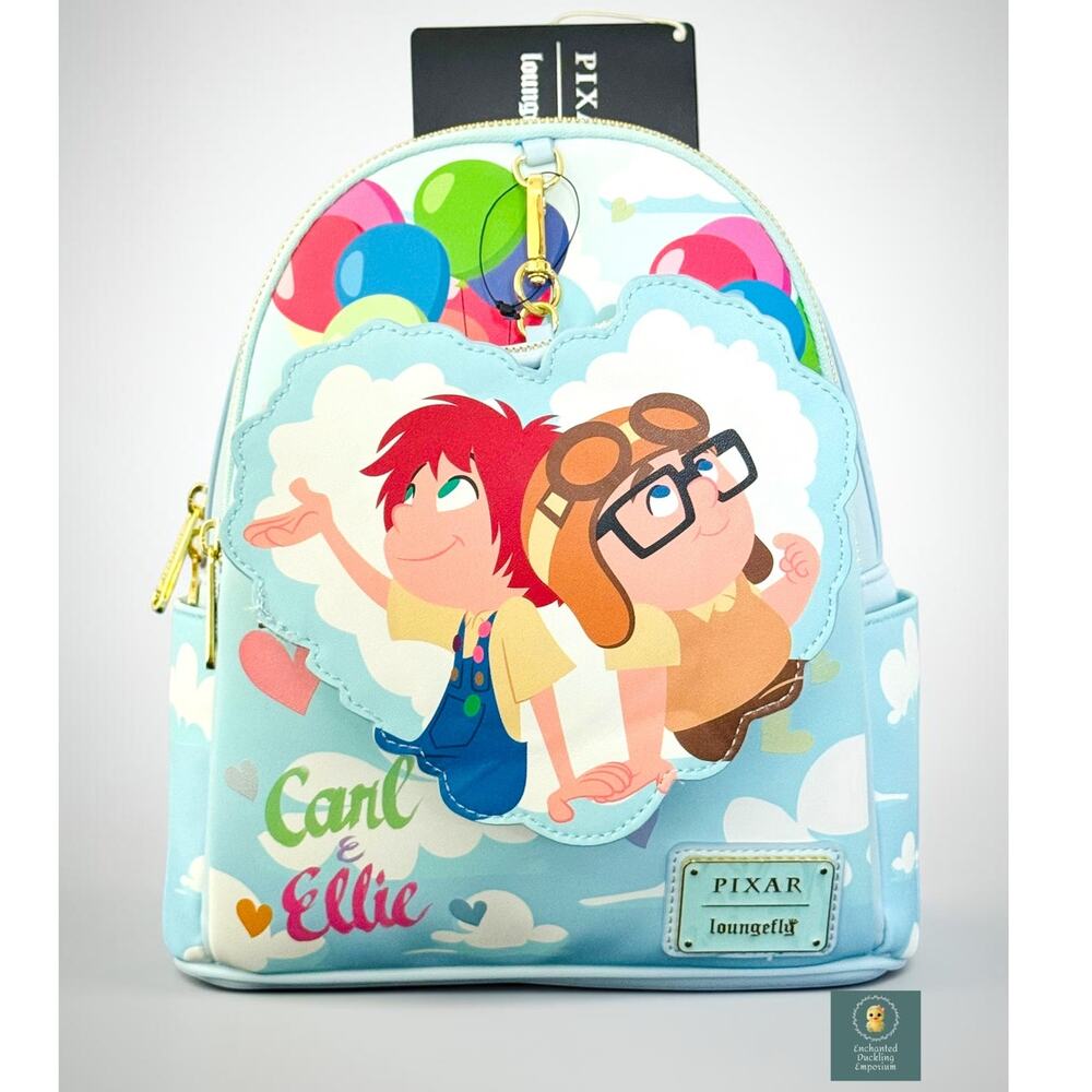 Loungefly Disney Pixar Up Carl Ellie Balloon House Mini Backpack Coin Purse NWT